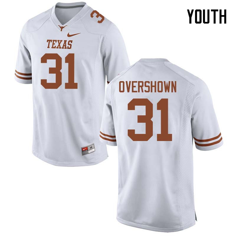 Youth #31 DeMarvion Overshown Texas Longhorns College Football Jerseys Sale-White